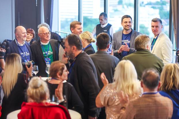 Zagreb: Election results at the Zagreb United Election Headquarters