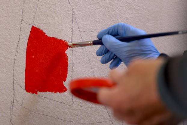 Zadar: Počela izrada murala s likom Luke Modrića