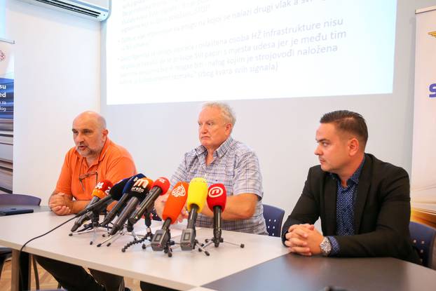 Zagreb: Sindikat strojovođa Hrvatske održao je konferenciju za medije o sudaru teretnog i putničkog vlaka