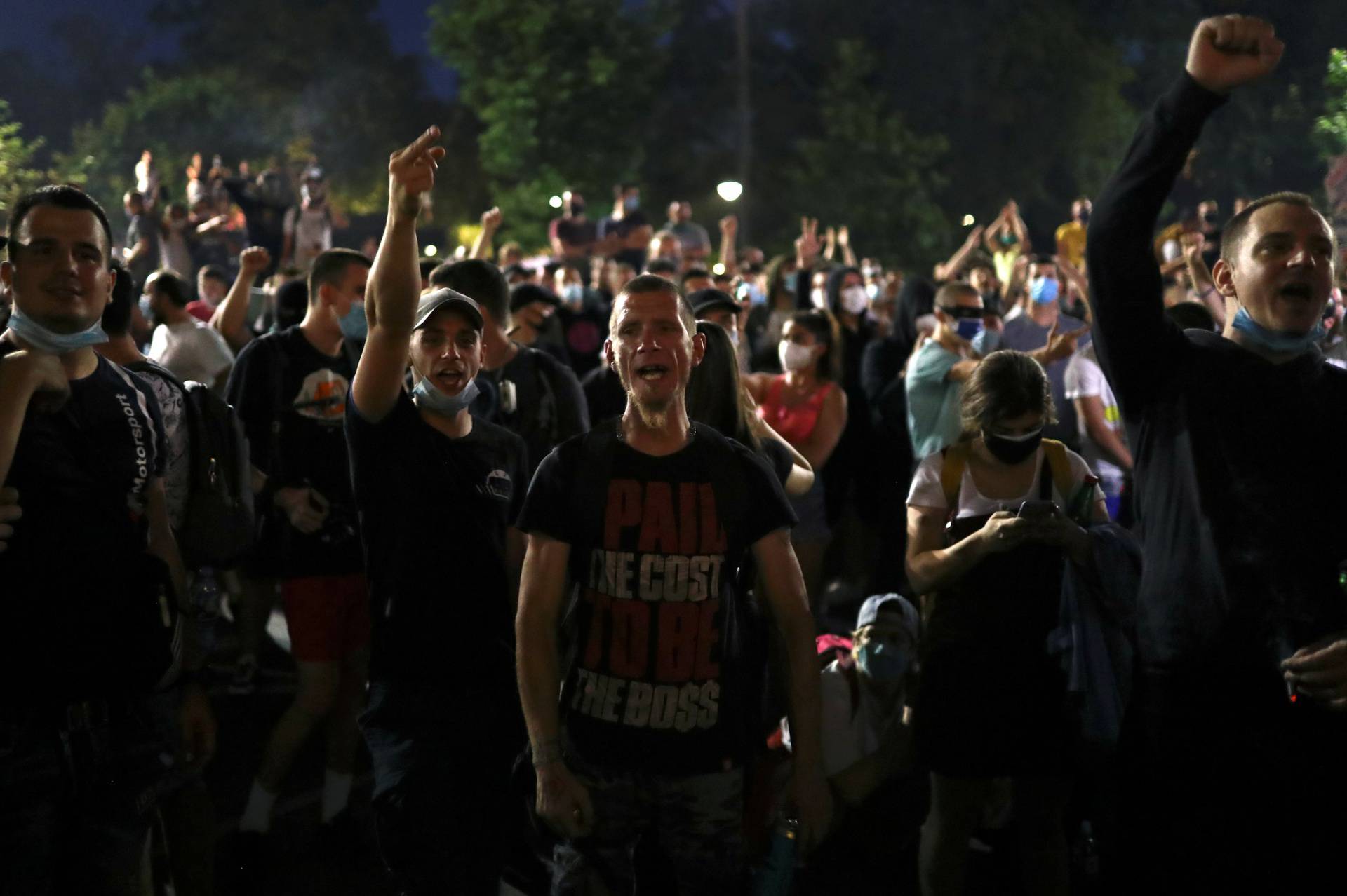 Protests amid the spread of the coronavirus disease (COVID-19) in Belgrade