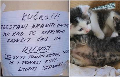 'Ku*ko, prestani hraniti gladne mačiće, završit ćeš na Hitnoj...'