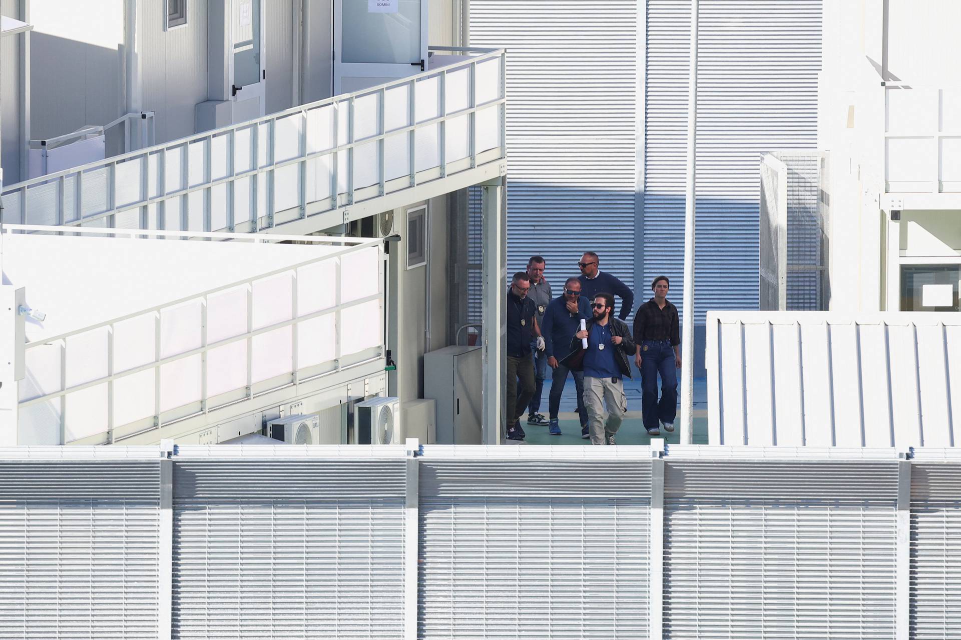 Italian navy ship Libra arrives with the first group of migrants in Albania