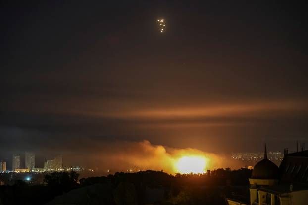 Russian drone and missile strike in Kyiv