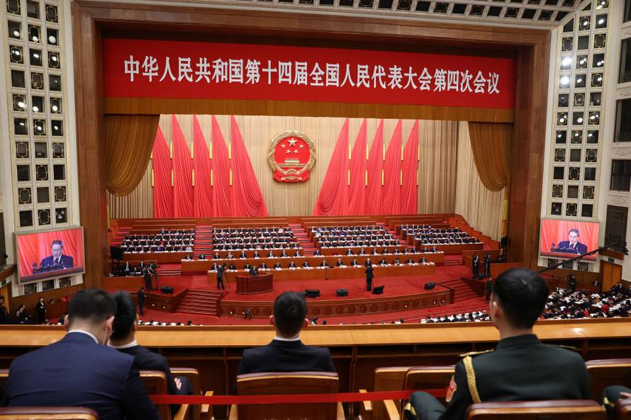 China's NPC opening session at the Great Hall of the People, in Beijing