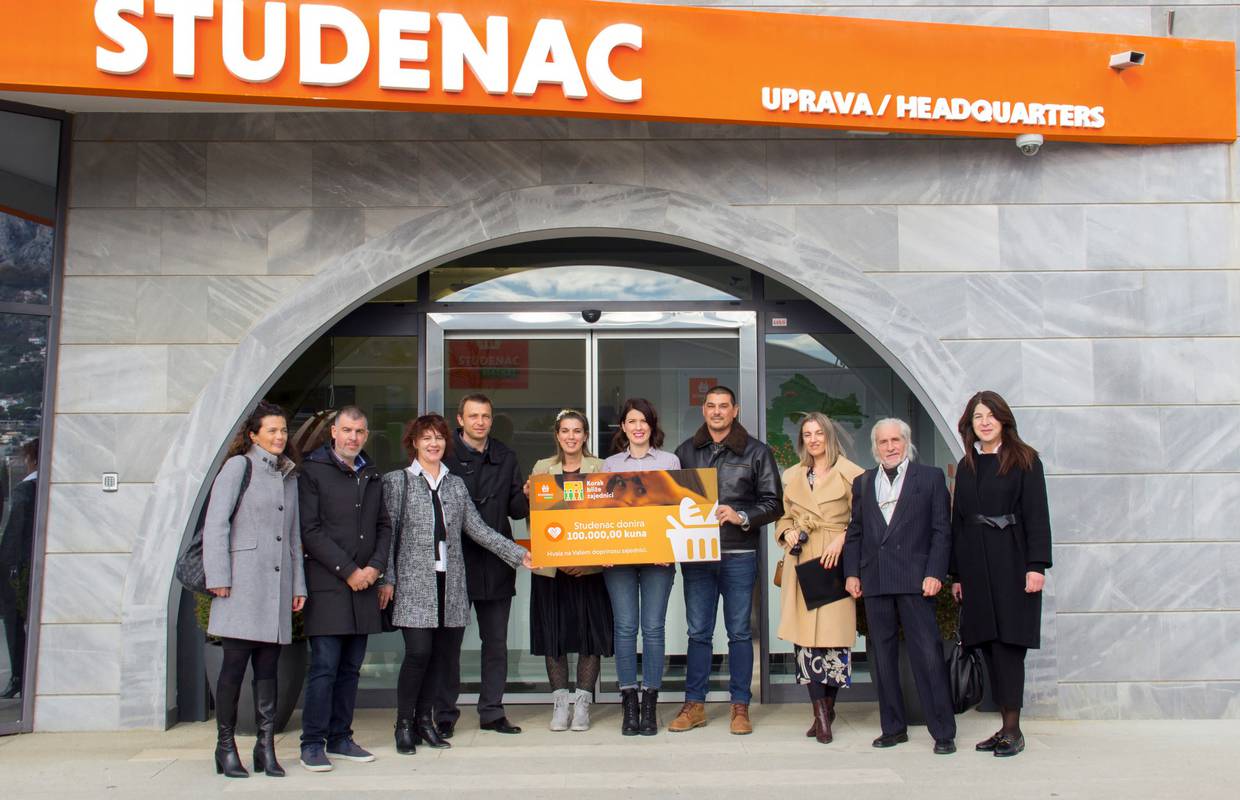 Studenac donirao ukupno 100.000 kuna deset neprofitnih organizacija diljem Hrvatske