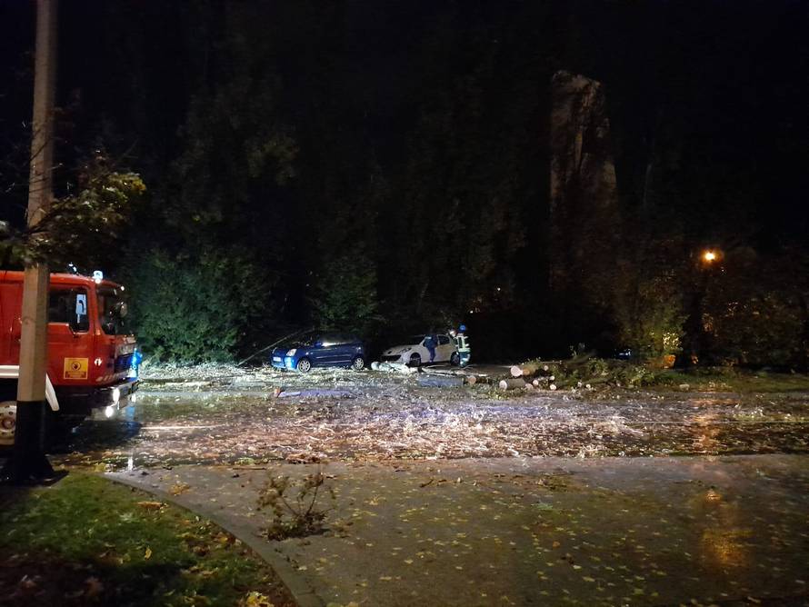 Strašno nevrijeme pogodilo je Zagreb, jak vjetar čupao stabla: 'Oštećeno je i nekoliko auta'