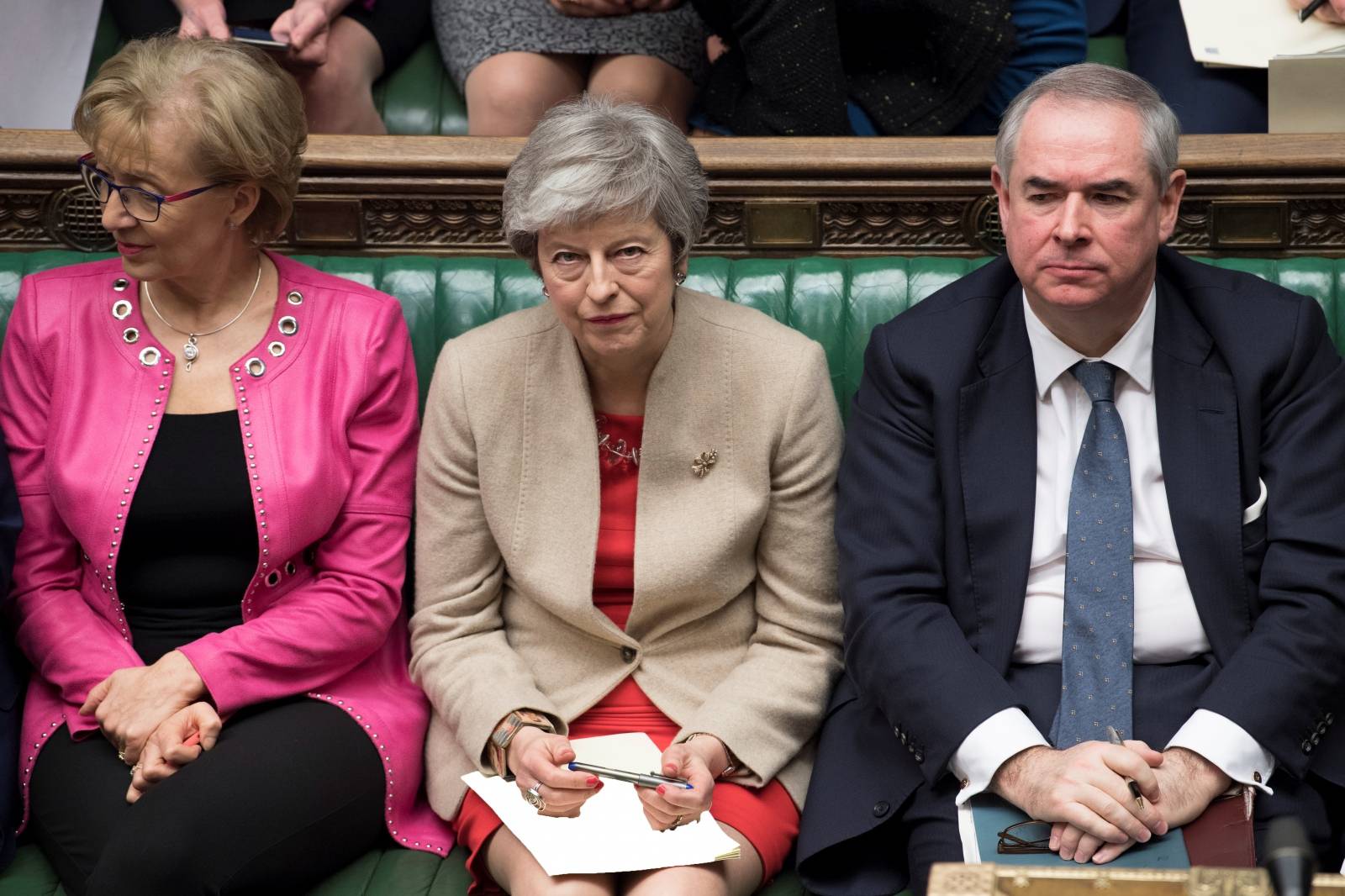 British Prime Minister Theresa May speaks at the House of Commons in London