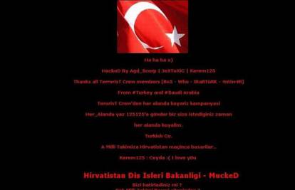 Turci uoči tekme hakirali web našeg Ministarstva 