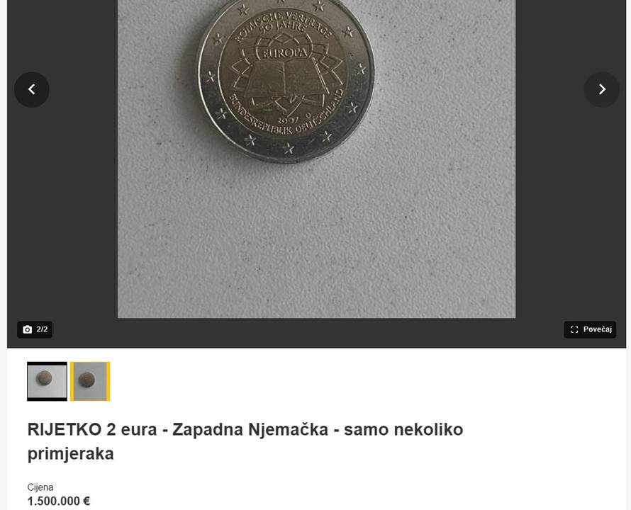 Bizarno! Hrvat kovanicu prodaje za 1,5 milijuna eura: Dao mi je Modrić. Može i prvi red do mora