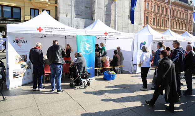 Zagreb: Obilježavanje Svjetskog dana zdravlja na Trgu bana Josipa Jelačića