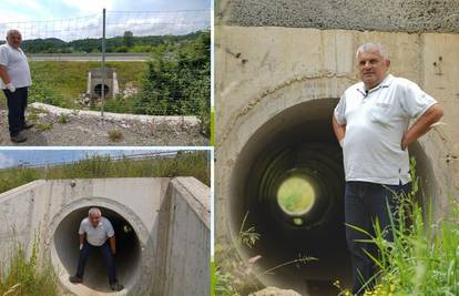 Mještani sela Hrvaćani do liječnika idu kroz odvodnu cijev: 'Djeca kroz nju idu i u školu'
