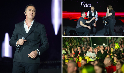 FOTO Tisu&cacute;e fanova pjevalo sa Sergejem &Cacute;etkovi&cacute;em, pala i romanti&ccaron;na prosidba u Areni!