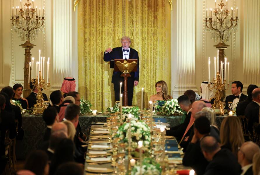 U.S. President Donald Trump hosts dinner for Saudi Crown Prince Mohammed bin Salman, at the White House in Washington