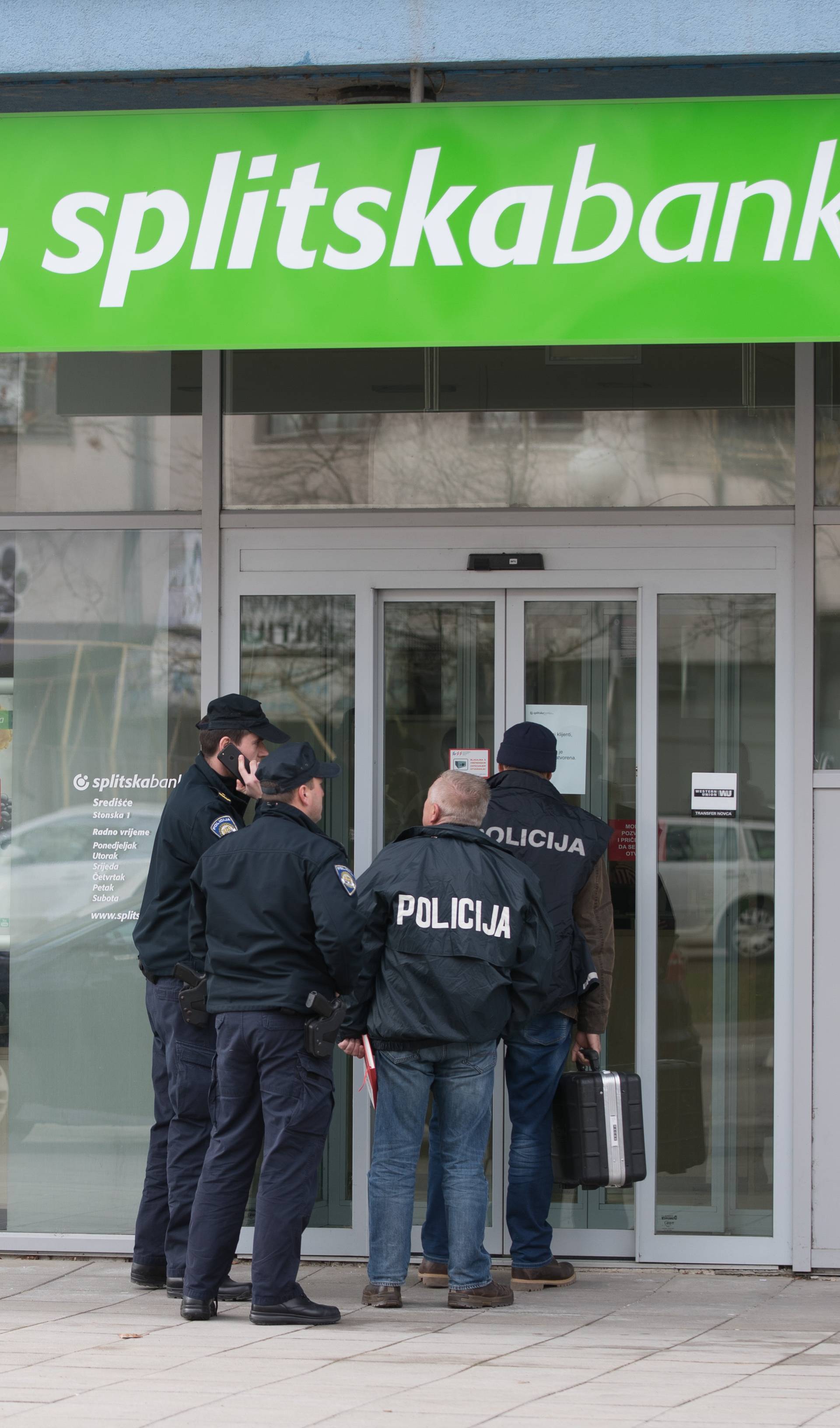Opljačkana poslovnica Splitske banke u Središću u Zagrebu