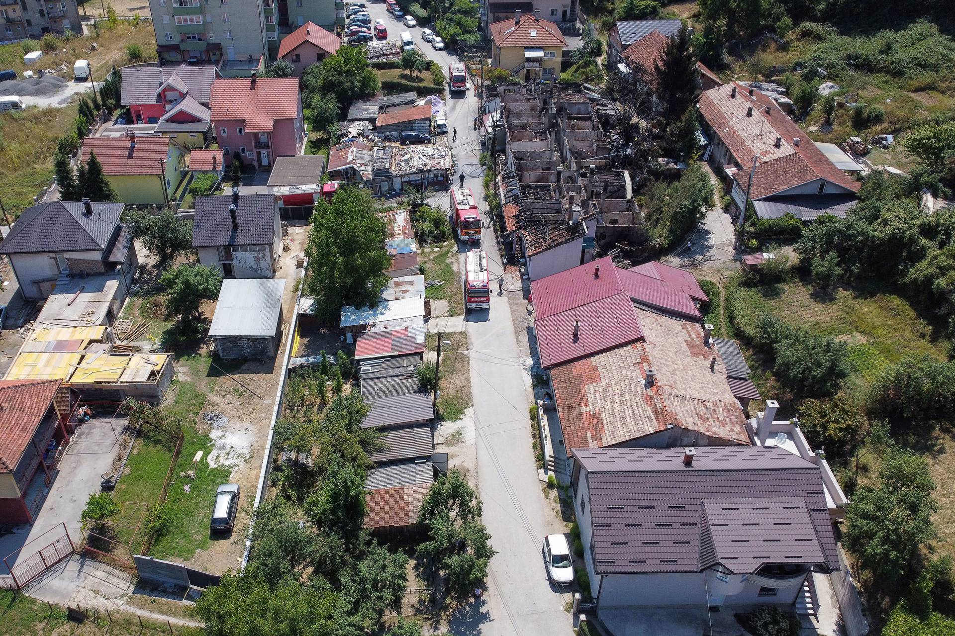 Sarajevo: Pogled iz zraka na stambeni kompleks kojeg je uništio požar