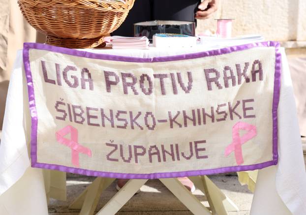 Šibenik: 25. Dan ružičaste vrpce obilježen ispred kazališta edukativnim materijalom i ružičastim vrpcama