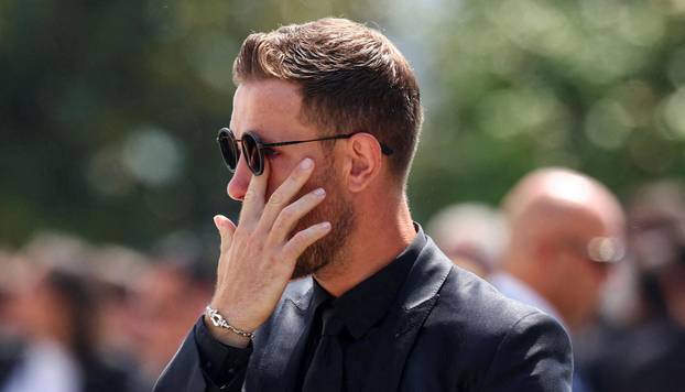 Funeral of Liverpool's Portuguese soccer player Diogo Jota and his brother Andre Silva, who died in a car crash near Zamora, Spain