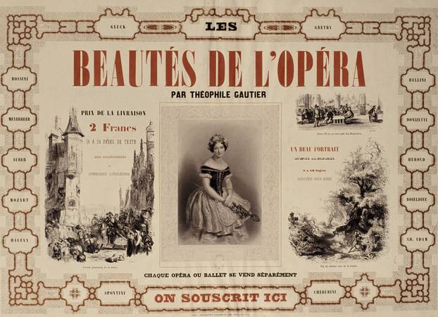 Th. Gautier, BeautÃ©s de lâOpÃ©ra / Plakat