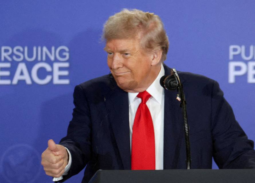 U.S. President Trump meets with Russian President Putin in Alaska