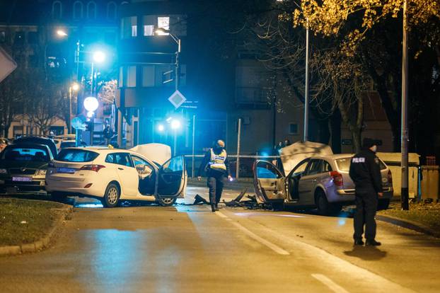 Zagreb: Policijski očevid prometne nesreće u naselju Špansko