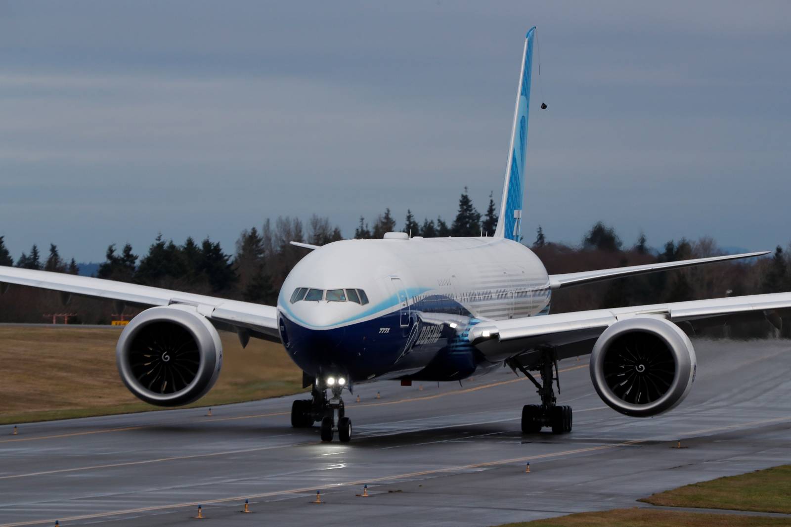 Boeing stages the first flight of its 777X plane outside Seattle