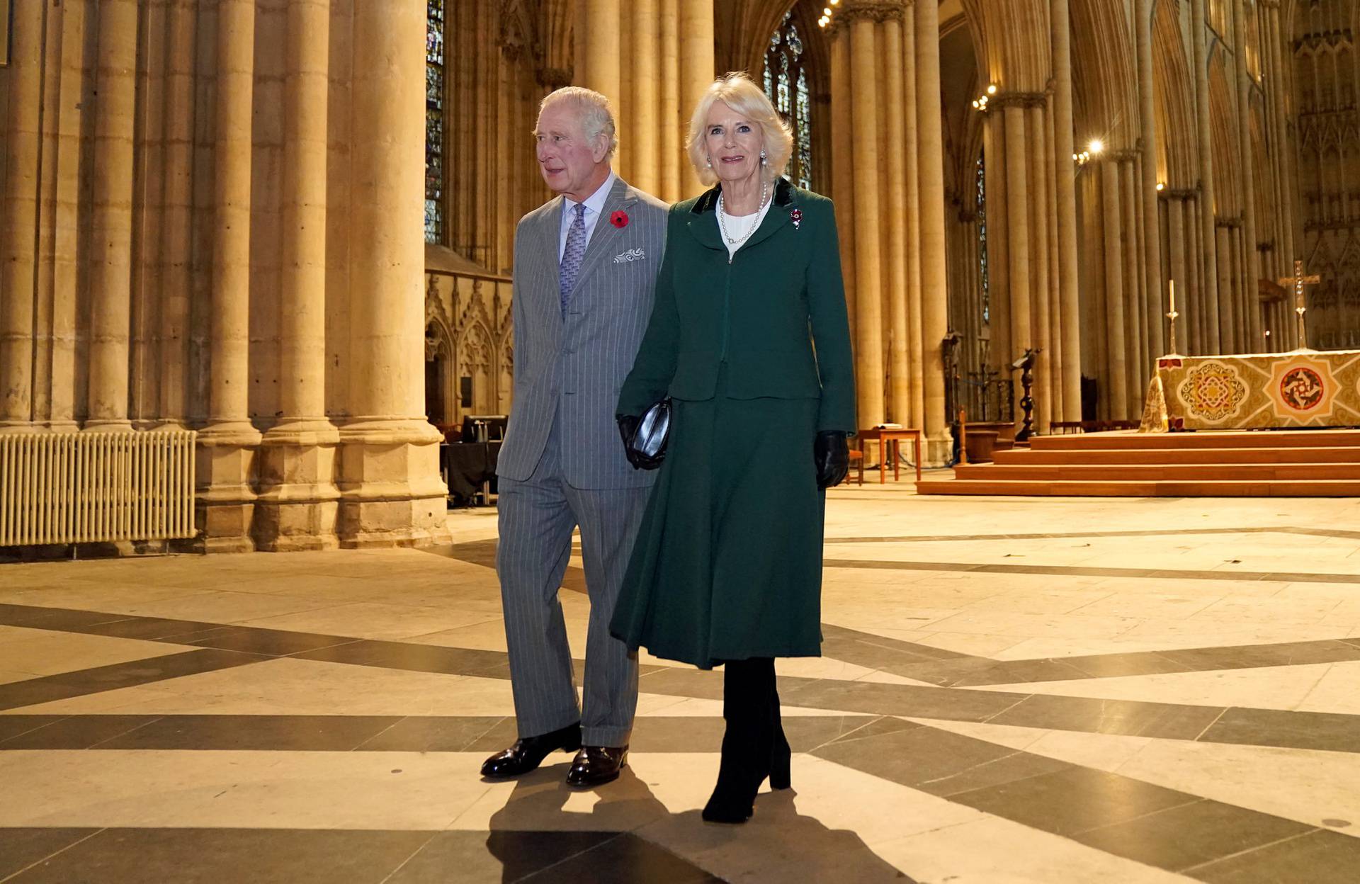 King Charles III and the Queen Consort visit York Minster