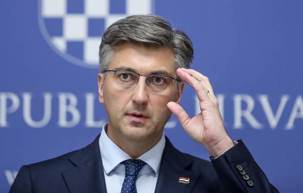 Zagreb: Premijer Andrej Plenković odrzao konferenciju za novinare u Banskim dvorima