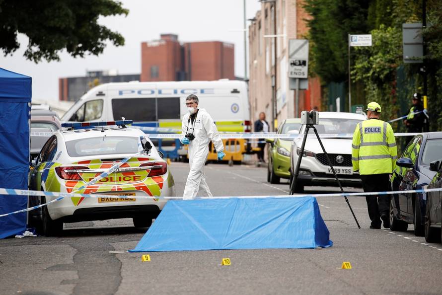 Scene of reported stabbings in Birmingham