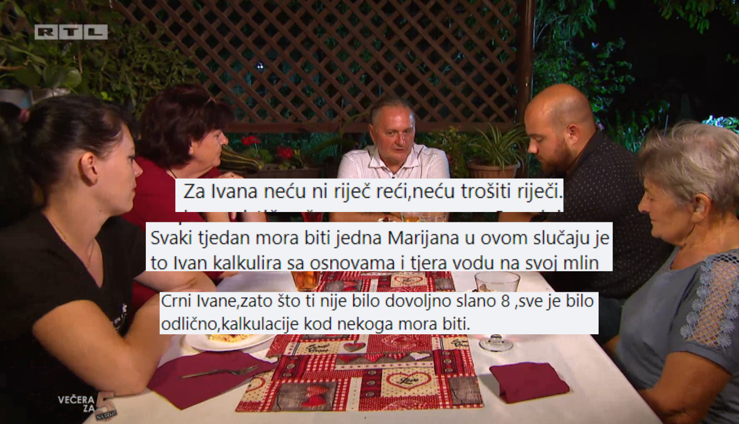 Gledateljima 'Večere' zamjerio se Ivan: Zločest je! Kalkulira i tjera vodu na svoj mlin. Užas