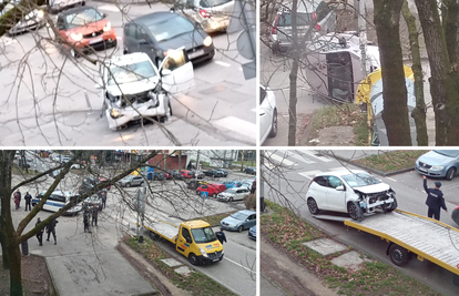 Krš i lom u Rudešu: Auto završio na boku, jedan čovjek ozlijeđen