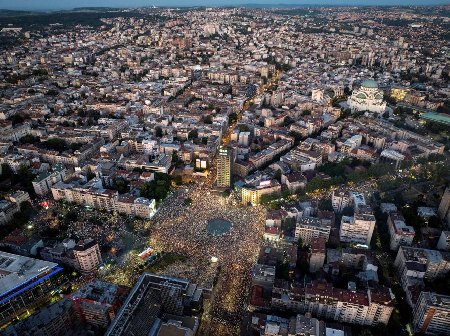 Anti-government protest in Belgrade
