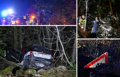 FOTO Užasni prizori iz Zadvarja: Auto završio u stablu, četvero u bolnici s teškim ozljedama