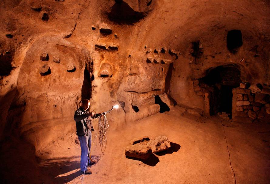 The dovecote (the "post office") of the underground city of Mazikoy,( or "Mazi"), Cappadocia, Turkey
