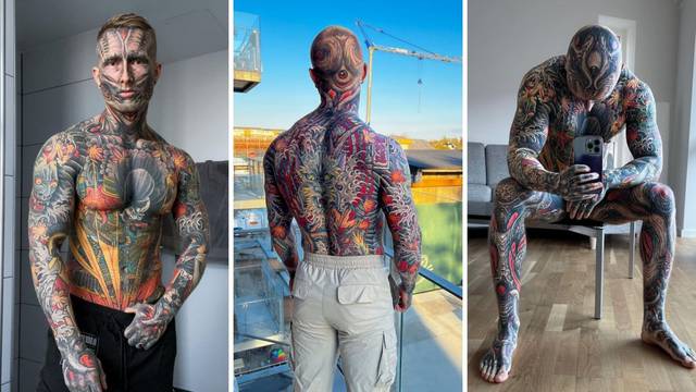 Tetovirao skoro cijelo tijelo: Izdržao je 260 sati pod iglom