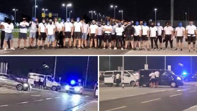 Osječka policija u strahu od nereda privela Mađare, oni u kombijima pokušali pobjeći...