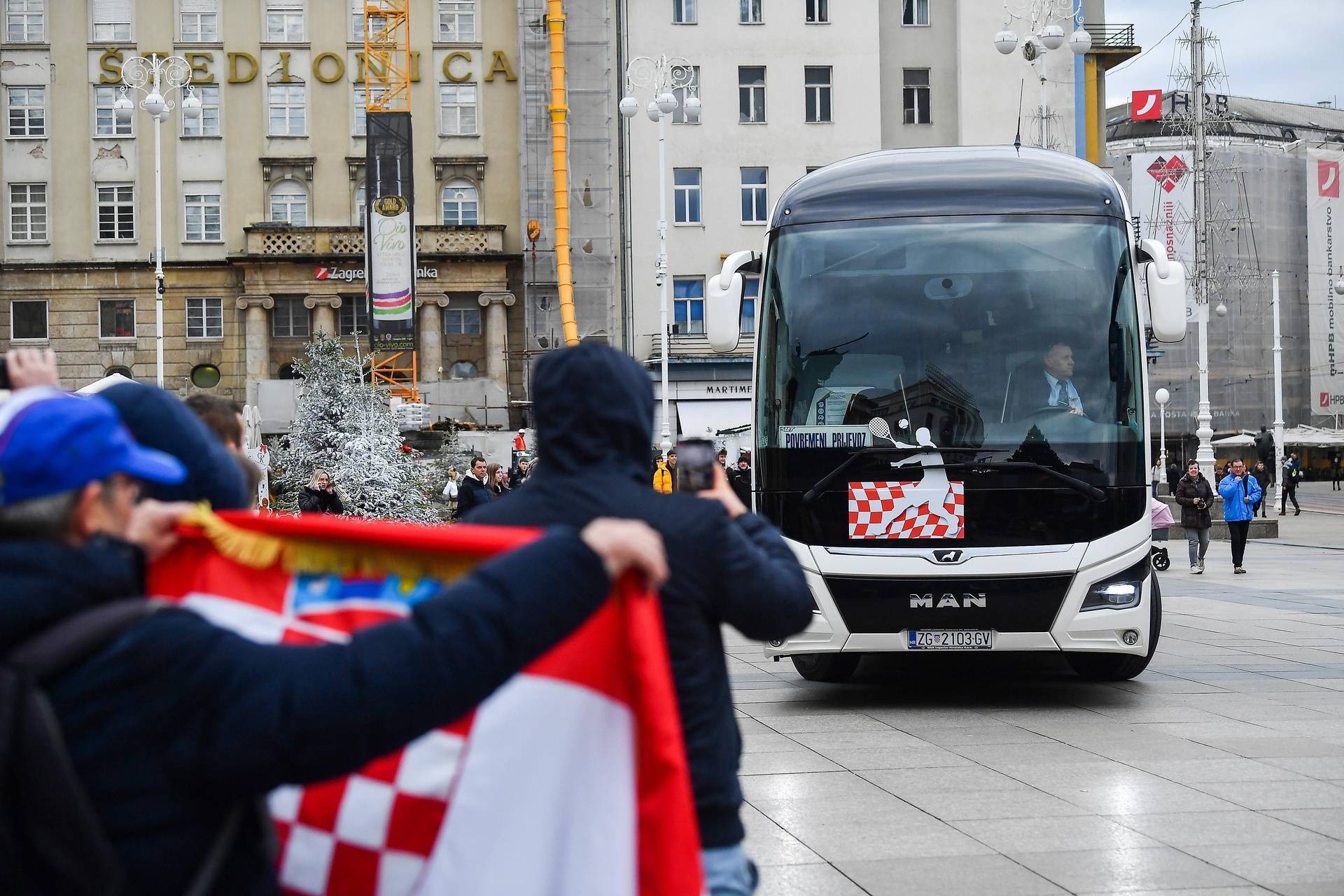 Zagreb: Doček srebrnih tenisača na Trgu bana Jelačića