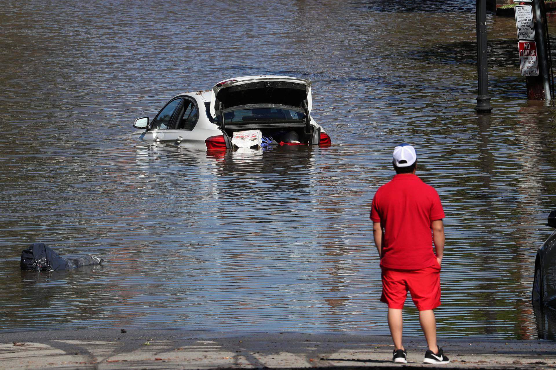 Flooding from remnants of Ida in Mamaroneck, New York