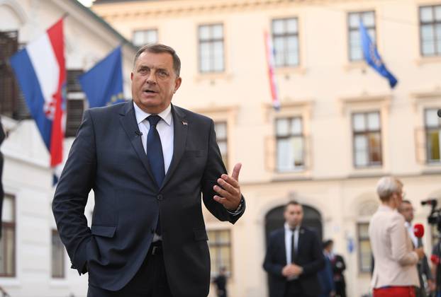 Zagreb: Milorad Dodik obratio se medijima nakon sastanka s Plenkovićem