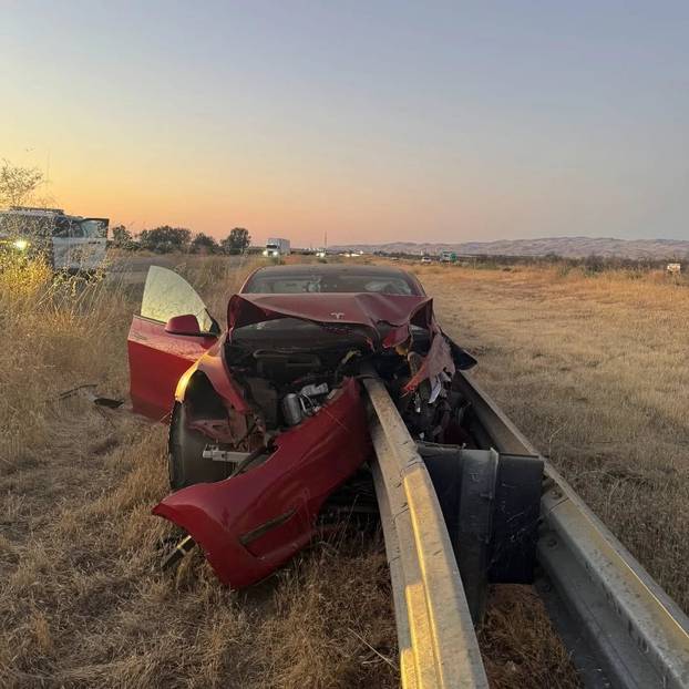 Young driver, 23, demolishes Tesla on 'cruise control' but miraculously survives horror crash