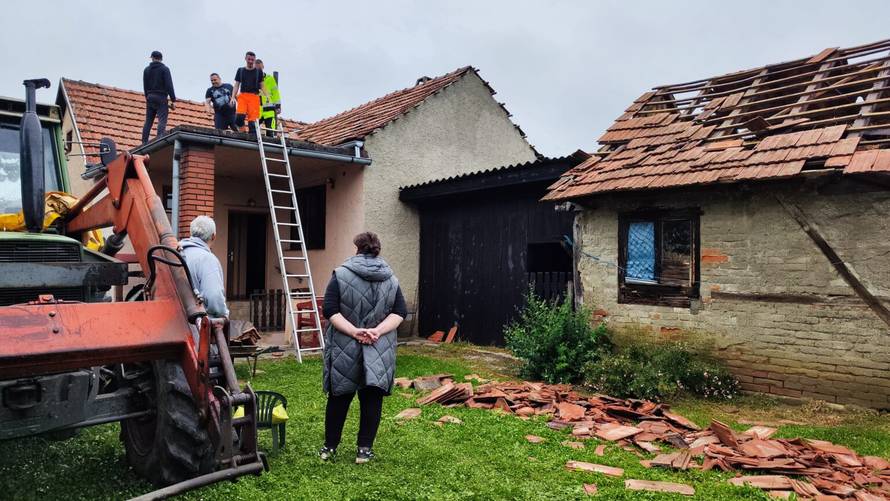 VIDEO Pogledajte kako je oluja poharala Samobor i okolicu: 'To je katastrofa, čupala je krovove'