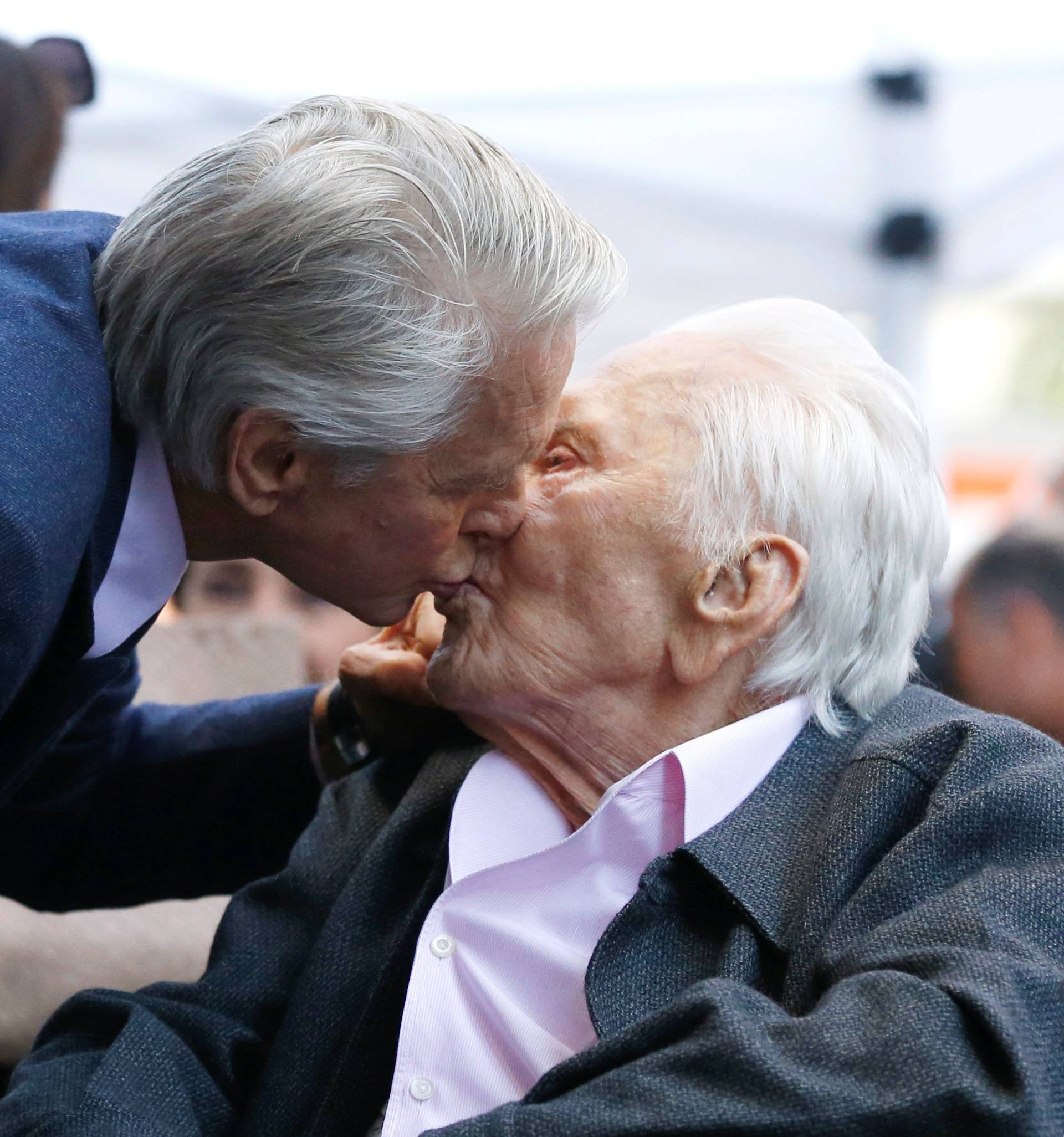 Actor Michael Douglas receives a star on Hollywood Walk of Fame