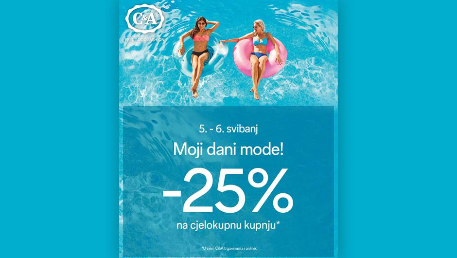 Dani mode u C&A: 25% popusta na sve