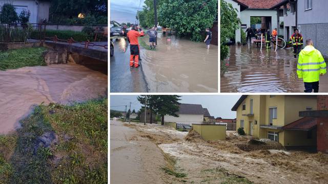 Jako nevrijeme poplavilo kuće, dvorišta i ceste diljem Hrvatske: 'U Požegi je palo 63 l/m2 kiše'