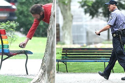 Pogledajte snimku: Pa jel ovo moguće? Na Zrinjevcu uništio klupu u duginim bojama