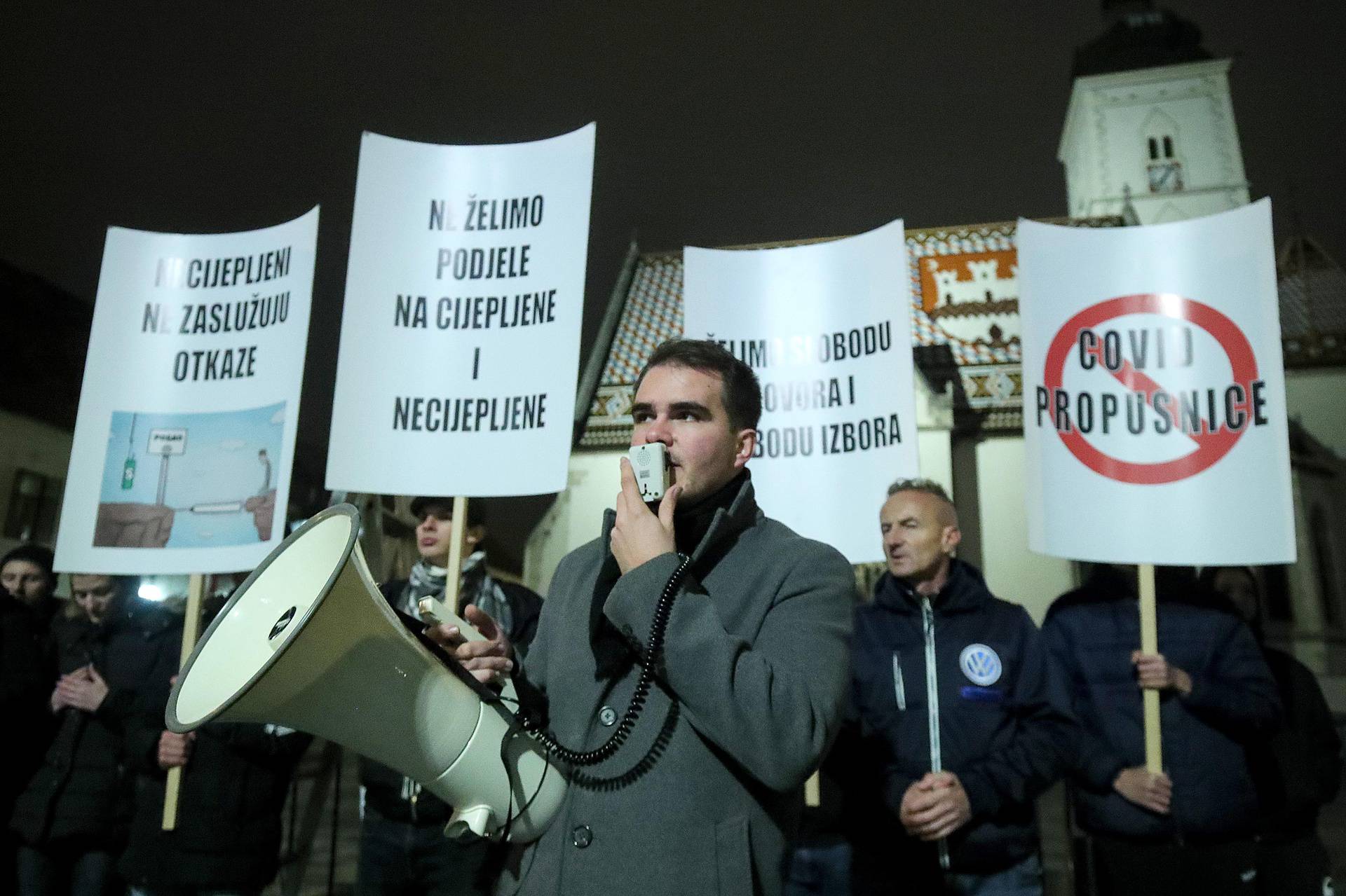 U Zagrebu održan još jedan prosvjed protiv covid mjera