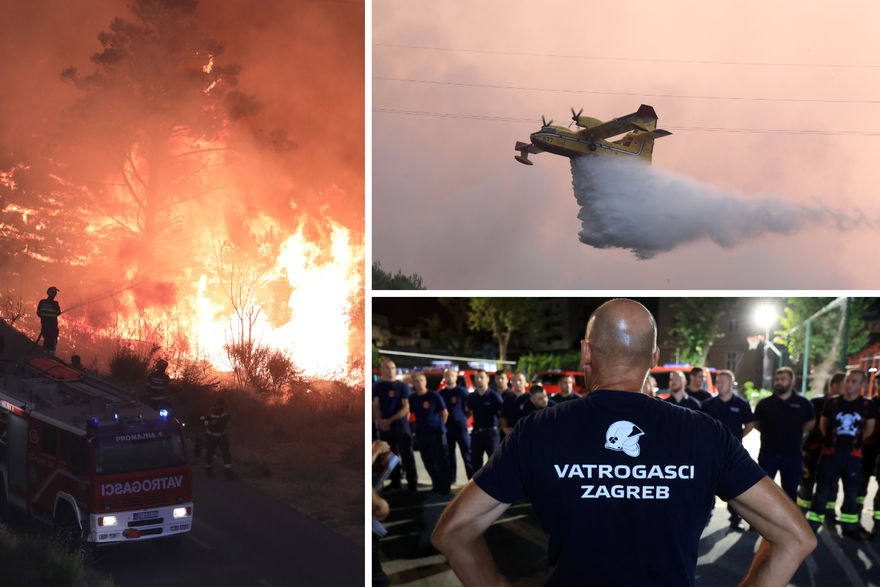 Vatra prodrla u Park prirode Biokovo, odjekivale detonacije, na požarišta su stigli kanaderi