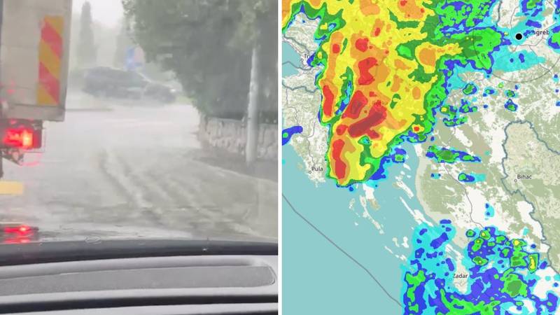 Pogledajte što ide na Hrvatsku! DHMZ digao crveni alarm za 4 regije: U Rijeci je pravi potop!