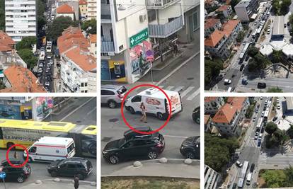 VIDEO Hitna pod rotacijama zapela u golemoj gužvi u Splitu, djevojka spasila cijelu situaciju