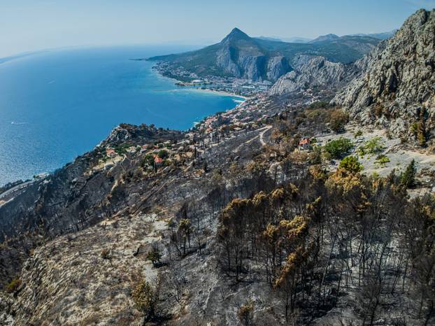 Omiš Borak:  Posljedice požara u mjestu Borak iznad Omiša