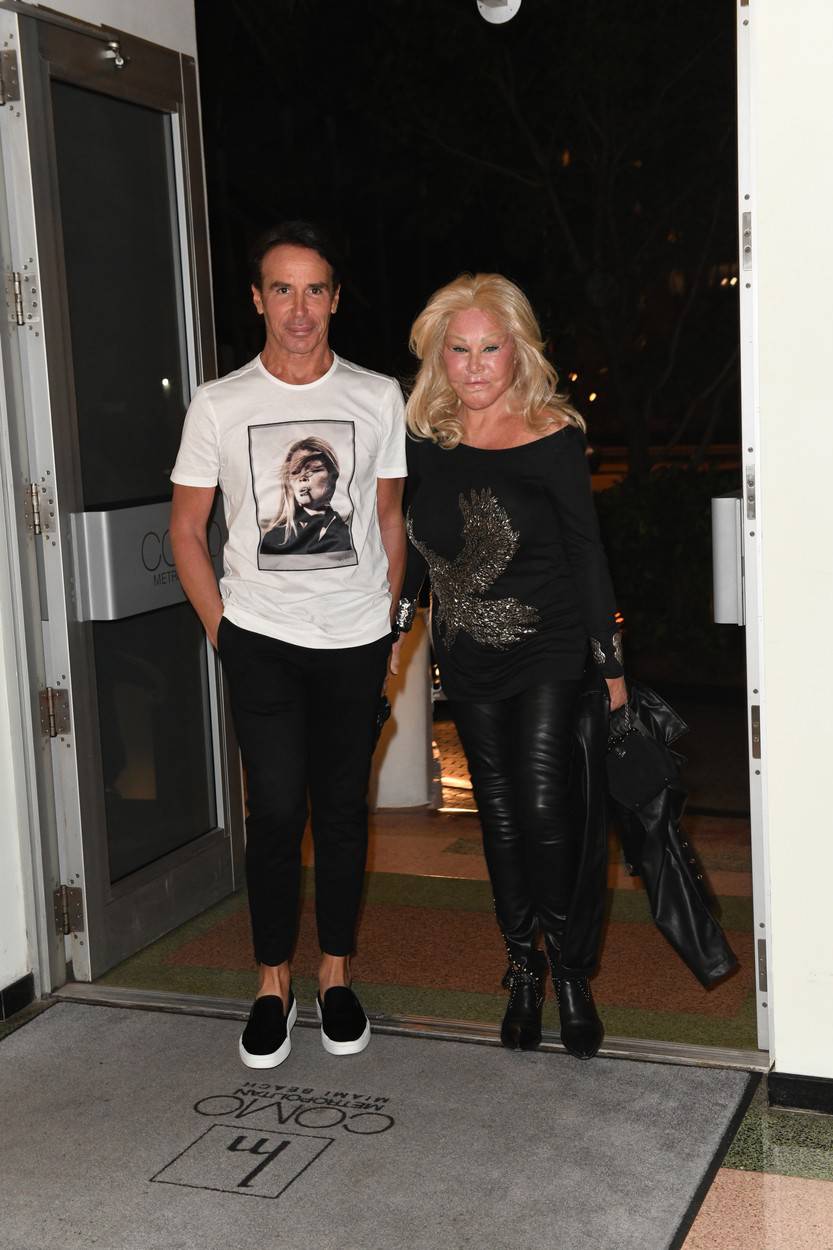 Jocelyn 'Catwoman' Wildenstein And Fiance Lloyd Klein Hit The Town During Luxury Miami Beach Break.